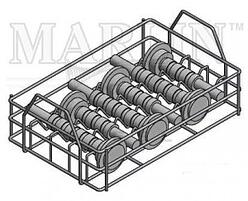 Marlin Steel's basket with dividers 