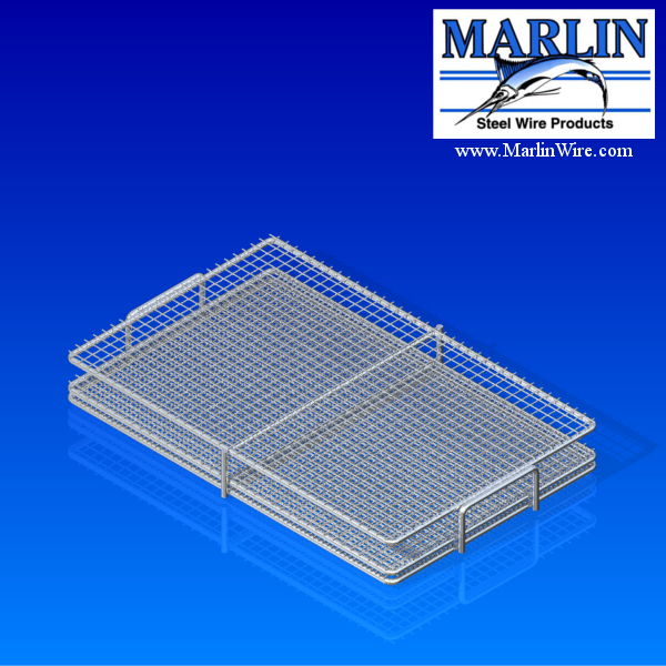 Marlin Steel Wire Baskets with Handles and Lids 730001