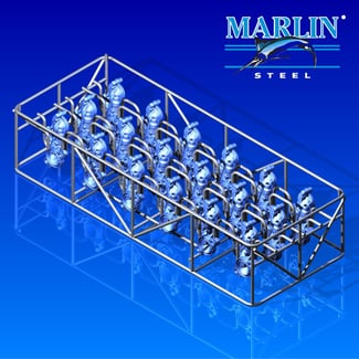 Marlin Steel Wire Basket 2016004 separates its parts to avoid scratching