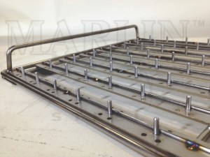 Pin basket for ultrasonic cleaning