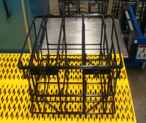 Wire mesh baskets such as this are useful for a variety of wash processes.