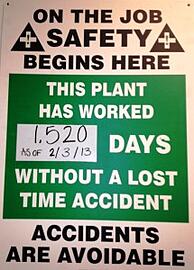 Latest safety sign update at Marlin Steel