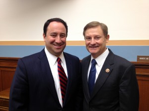 Marlin Steel President Drew Greenblatt and Rep. Spencer Bachus of Alabama, chairman of the Subcommittee on Regulatory Reform, Commercial and Antitrust Law