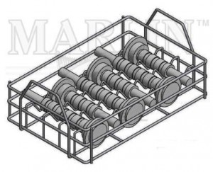 This simple custom steel wire parts washing basket helped Cat Reman meet their parts washing needs.