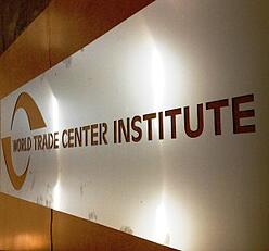 Marlin Steel sheet metal sign for World Trace Center Institute