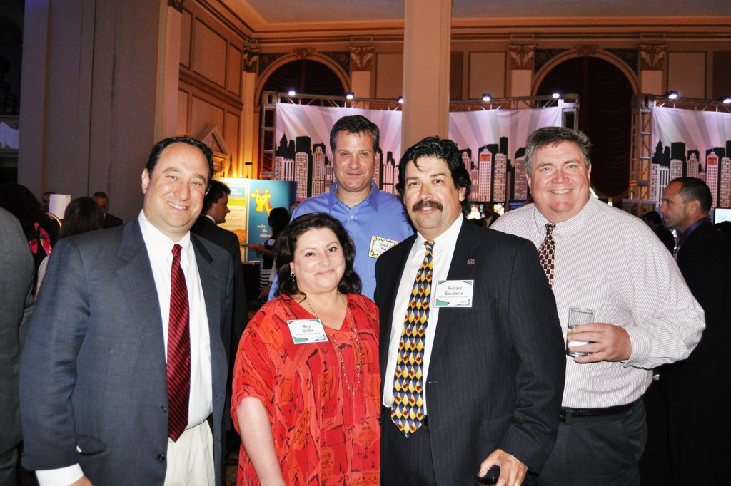 From left, Drew Greenblatt, Marlin Steel;  Mary Shafer and David Ptak, Navigator Management Partners; Richard Escalante, Baltimore Development Corp.; Joseph Wendel, Ellicott Dredges