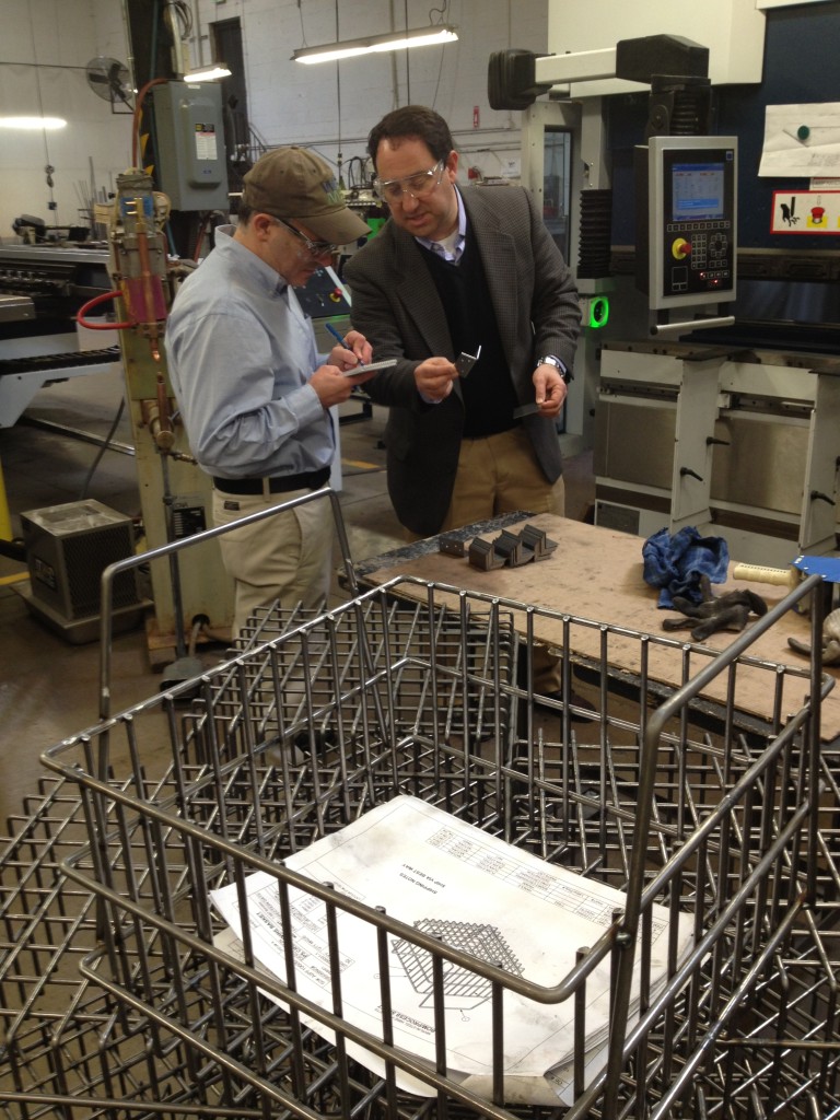 Author Charles Fishman interviews Marlin Steel President Drew Greenblatt for article in upcoming FastCompany magazine.