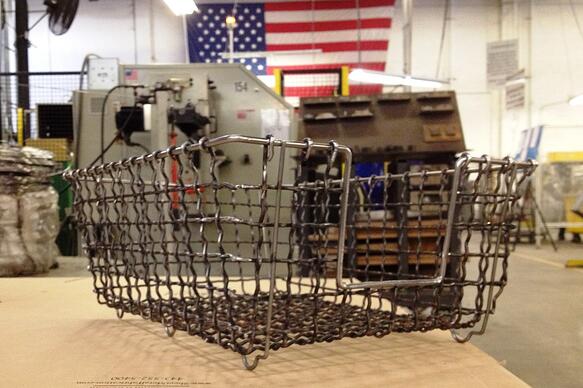 FDR basket on workbench at Marlin Steel