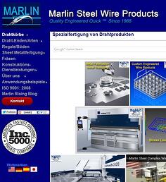 Marlin Steel website in German