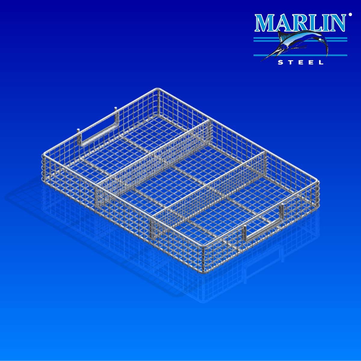 Marlin Steel Wire Basket with Dividers 974003