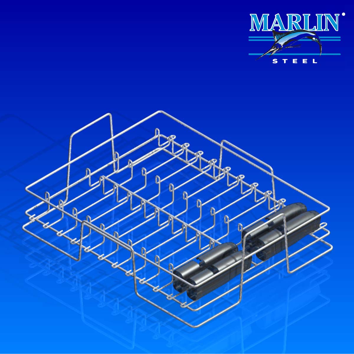 Wire Baskets with Dividers Stainless Steel Baskets Marlin Steel
