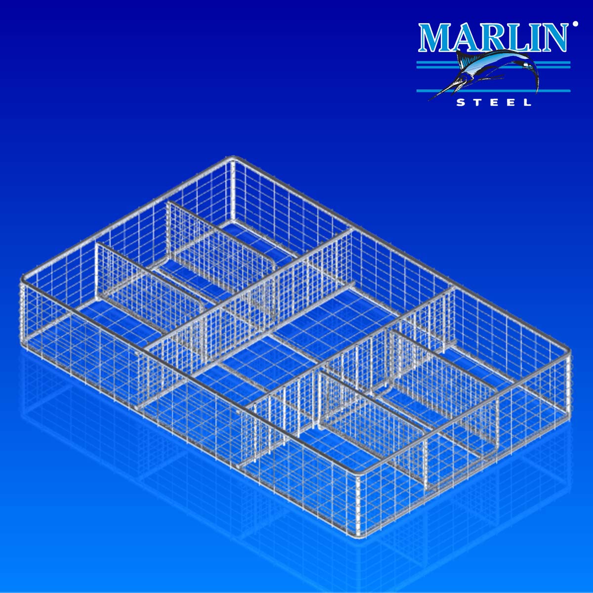Marlin Steel Wire Baskets with Dividers 297001