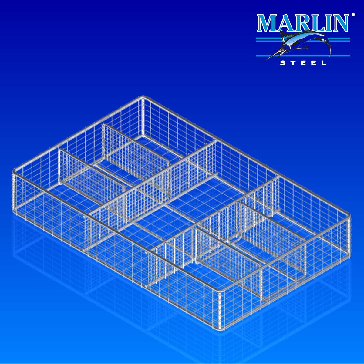 Wire Baskets with Dividers Stainless Steel Baskets Marlin Steel