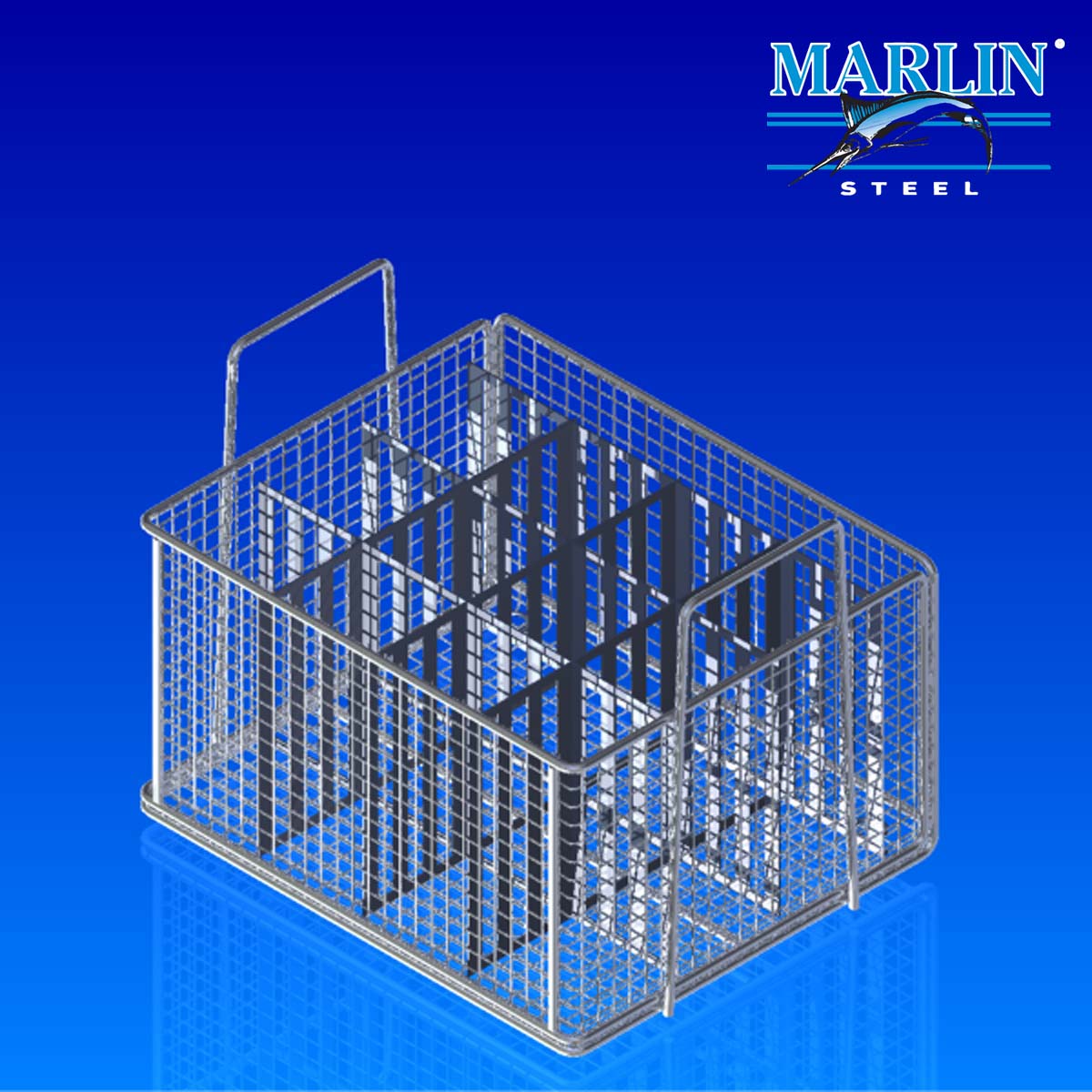 Marlin Steel Wire Basket with Dividers 1073002