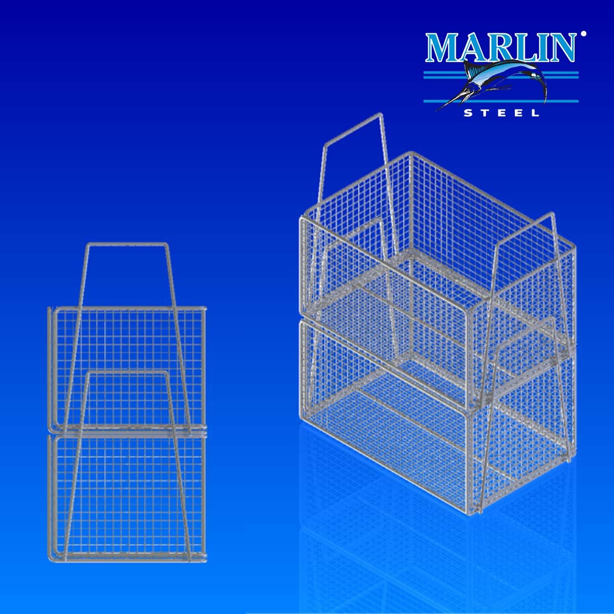 Marlin Steel Wire Basket Stacking