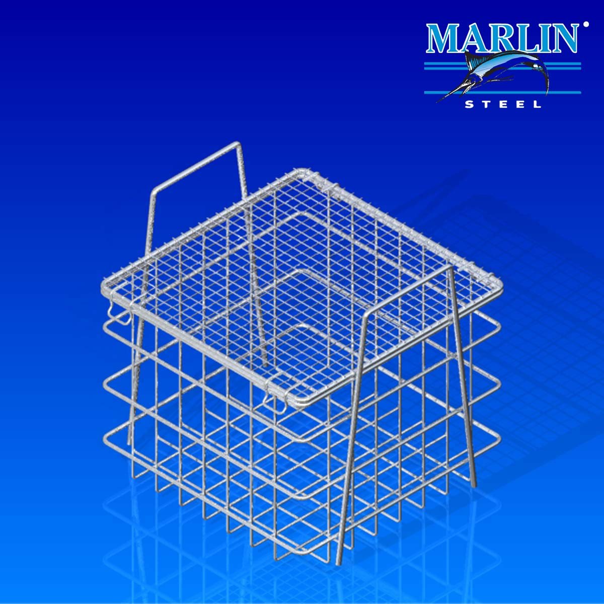 Marlin Steel wire basket with lid and dividers 145001