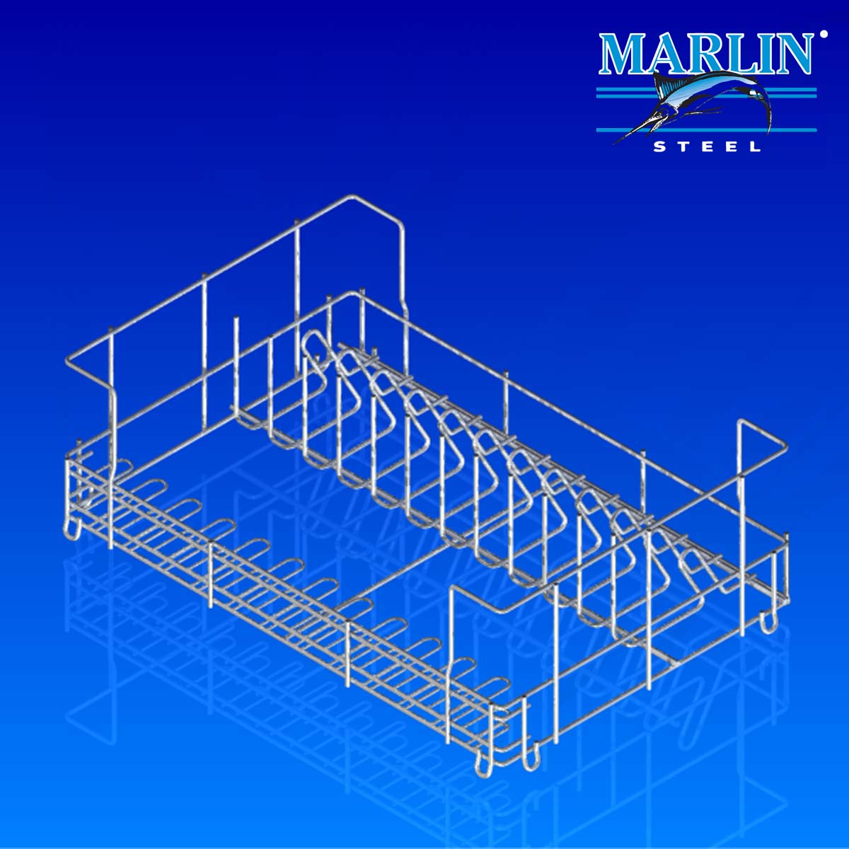 Marlin Steel Wire Basket with Dividers 75002