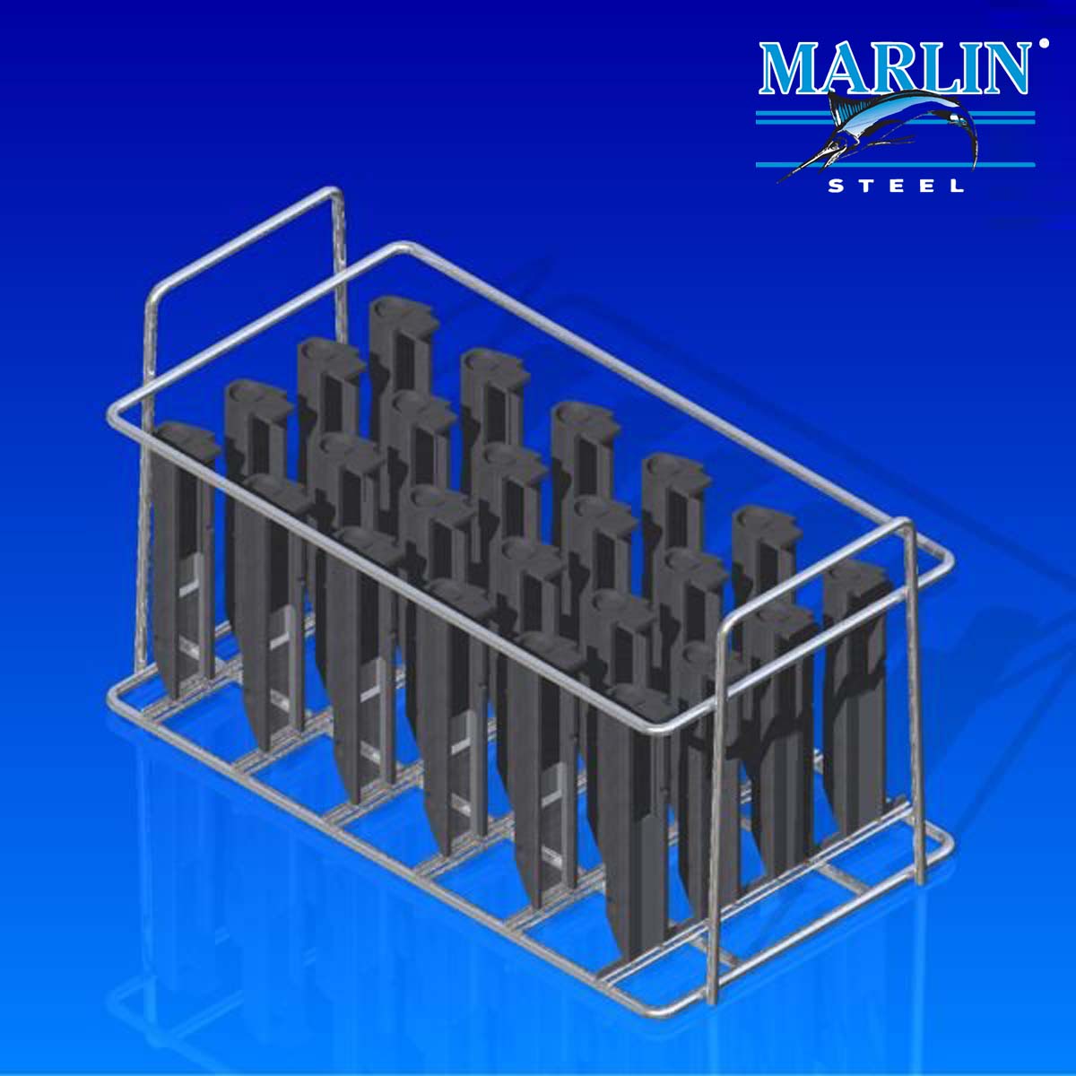 Marlin Steel Wire Basket with Dividers 75006 