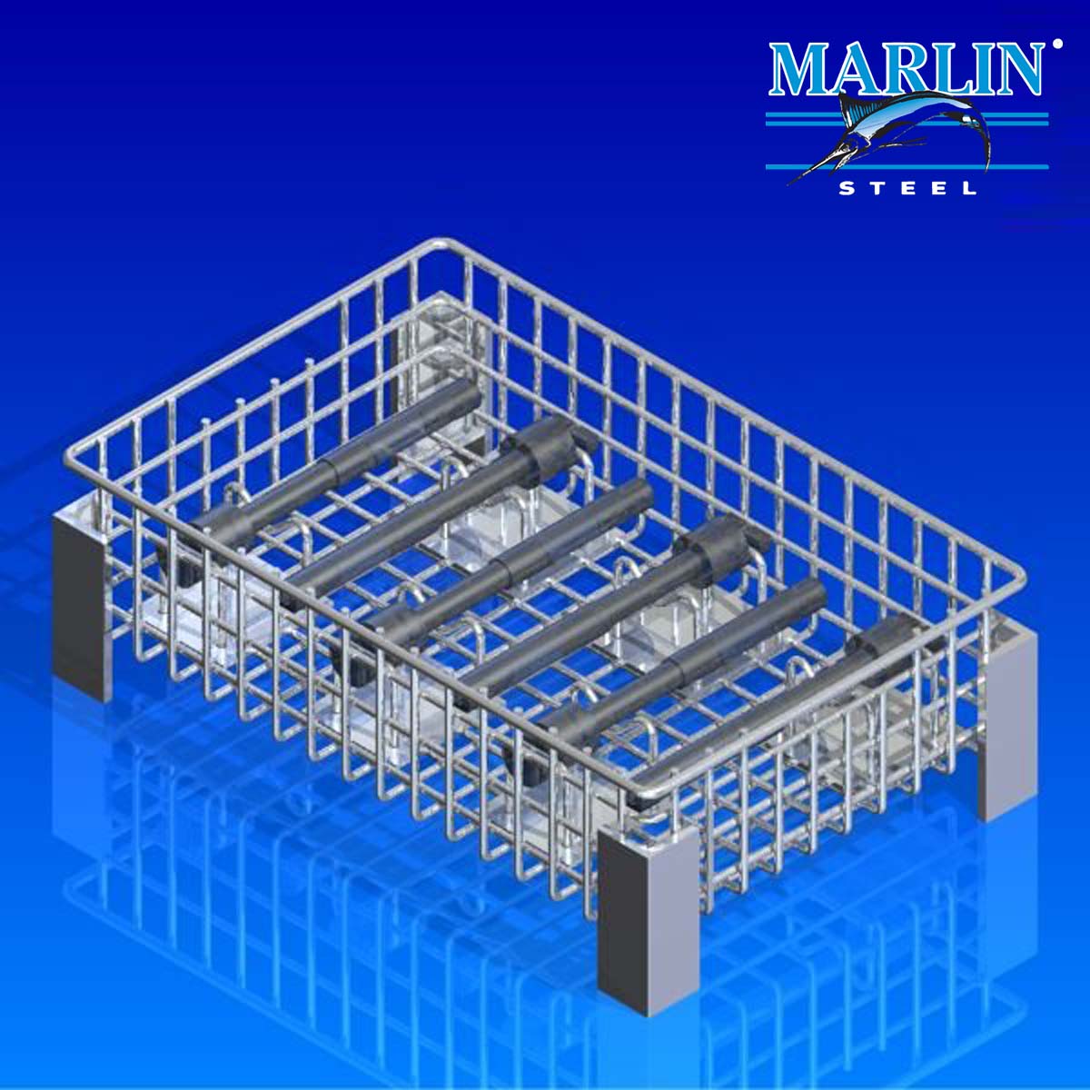 Marlin Steel Wire Basket with Dividers 438004