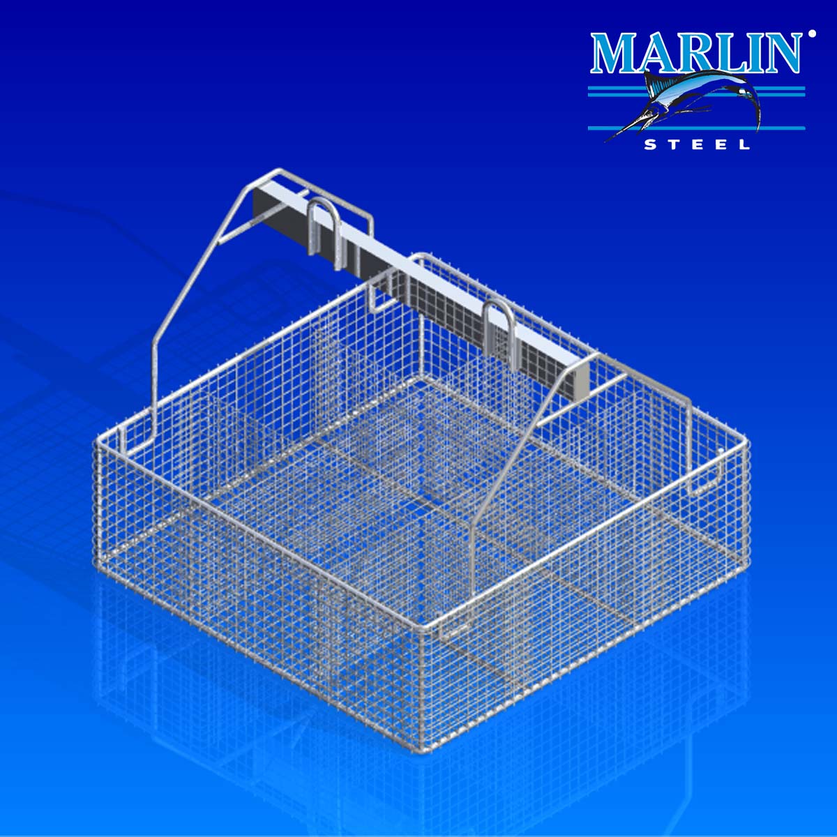 Marlin Steel Wire Basket with Dividers 443002