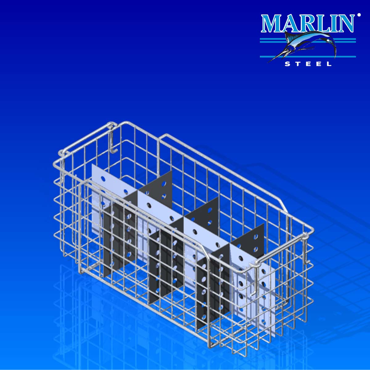 Wire Baskets with Dividers Stainless Steel Baskets Marlin Steel