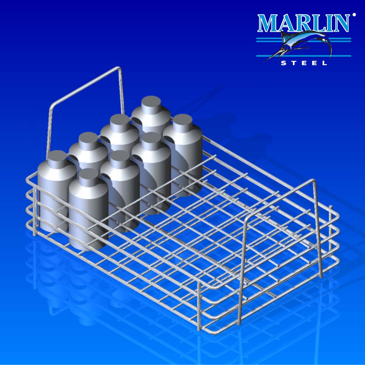 Marlin Steel Wire Basket with Dividers 1041001