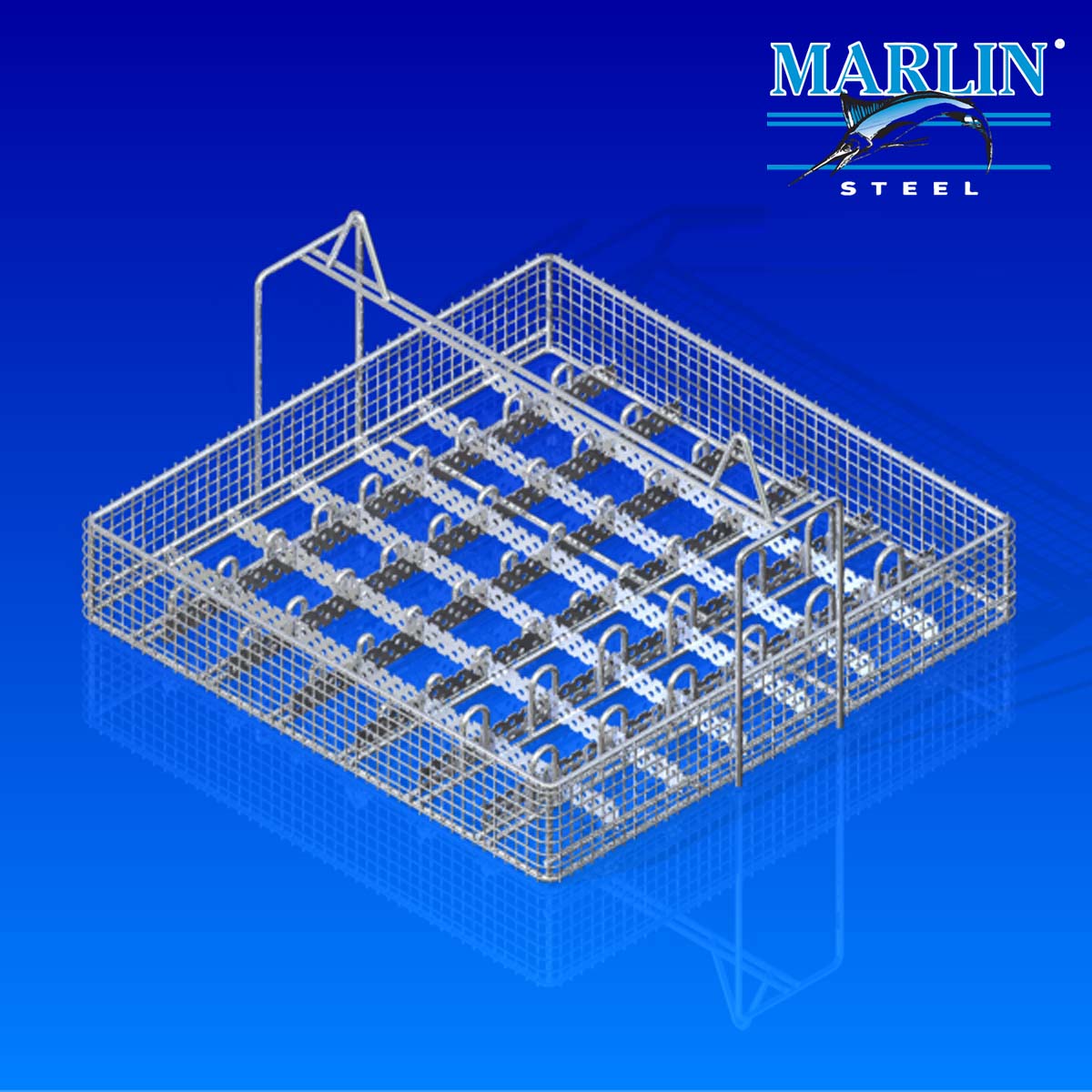 Marlin Steel Wire Basket with Dividers 819002