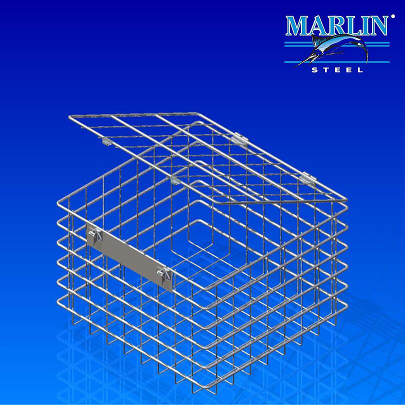 Custom Wire Baskets with Lids Steel Wire Baskets Marlin Steel