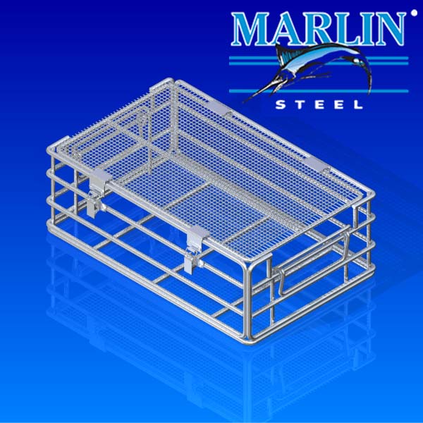Custom Wire Baskets with Lids Steel Wire Baskets Marlin Steel
