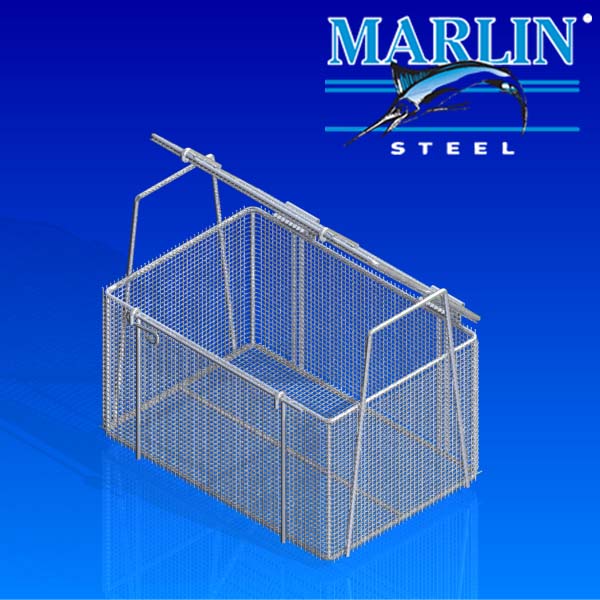 Custom Wire Baskets with Lids Steel Wire Baskets Marlin Steel