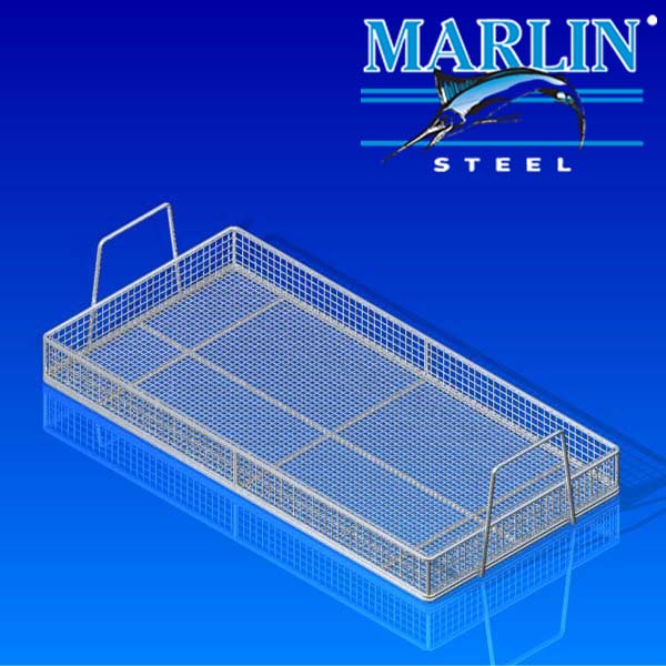 かわいい新作 Marlin Steel Stainless Steel Mesh Basket (11"L x 9"W x 3.5"H) その