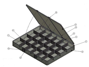 Options such as removable dividers help increase the utility of a circuit board basket.