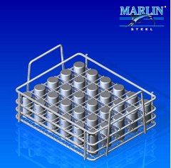 Custom Parts Washing Steel Baskets with Dividers, Lids, and Handles