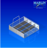 Custom Wire Washing Basket with Dividers and Lid