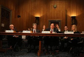 Drew testifying on Capitol Hill