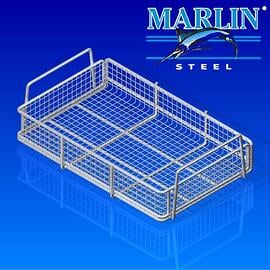 Wire Basket with Dividers, Heavy Parts Cleaning