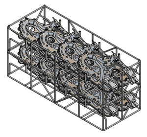 Aluminum component washing basket