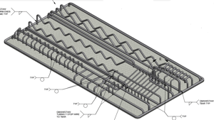 The wire insert that is a permanent part of this ultrasonic cleaning basket is very complicated, requiring very specific assembly and welding.