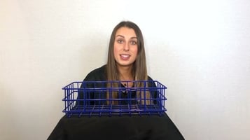 Pegboard Basket | Plain Steel | Blue Powder Coat | 100% USA-Made