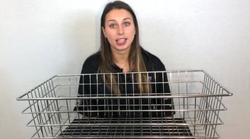 Wire Material Handling Basket | Plain Steel | Chrome Plated | 100% USA-Made