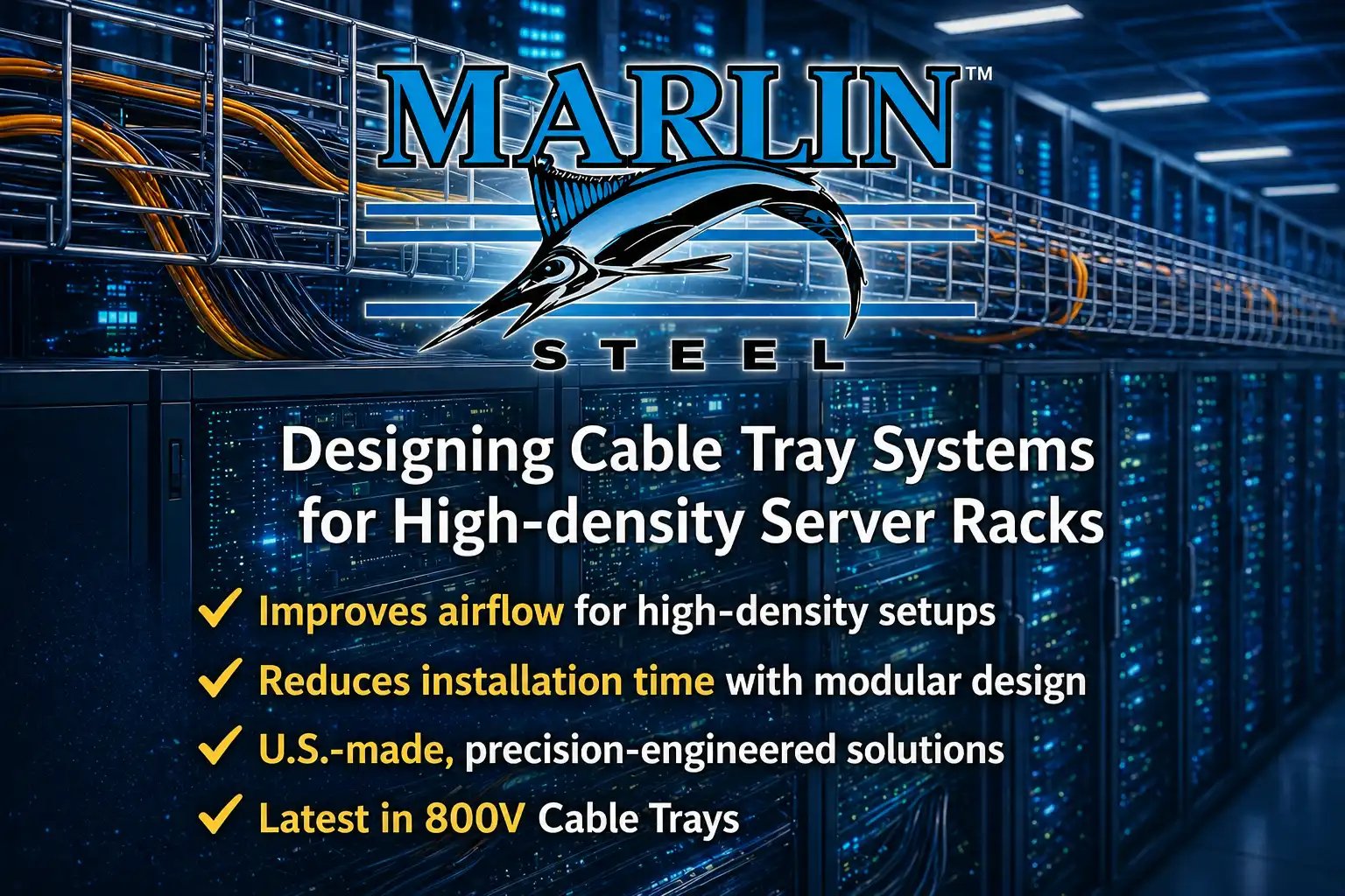 Designing Data Center Cable Tray Systems for High-Density Server Racks