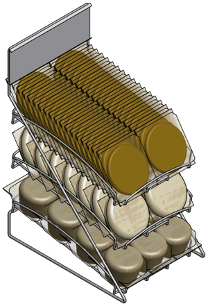 custom-built retail display baskets make optimal use of your product's size to maximize both capacity and appearance.