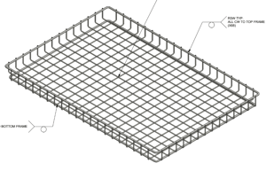 Mussel Basket weld chart showing some of the weld notes for the mussel basket design.