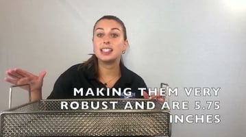 Rectangular Mesh Basket with Handles | 304 Stainless Steel | Natural Finish | 100% USA-Made