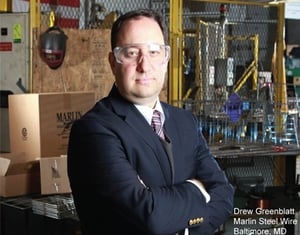 Drew Greenblatt is the Owner and CEO of Marlin Steel Wire Products