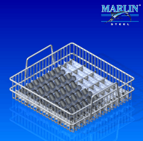 Marlin Steel Wire Basket #133007 used in the pharmaceutical industry