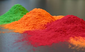 Powder coatings can come in a variety of colors.