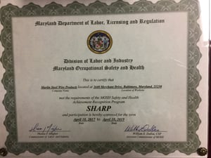 Marlin has earned the SHARP designation for a second time!