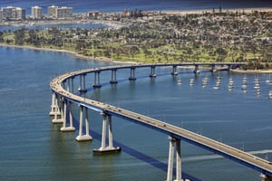 A view of San Diego's Coronado Bay bridge. The Cargo Logistics America chose a very picturesque spot for their conference.