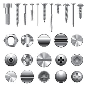 There are many different kinds of hardware that can be used for inserts in sheet metal forms, each one used with a different type of screw, bolt, or other fastening tool.